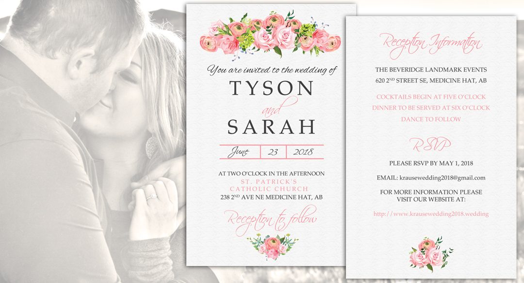 Sarah & Tyson Wedding Invitation