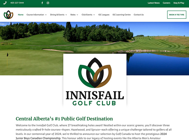 Web Design | Innisfail Golf Club