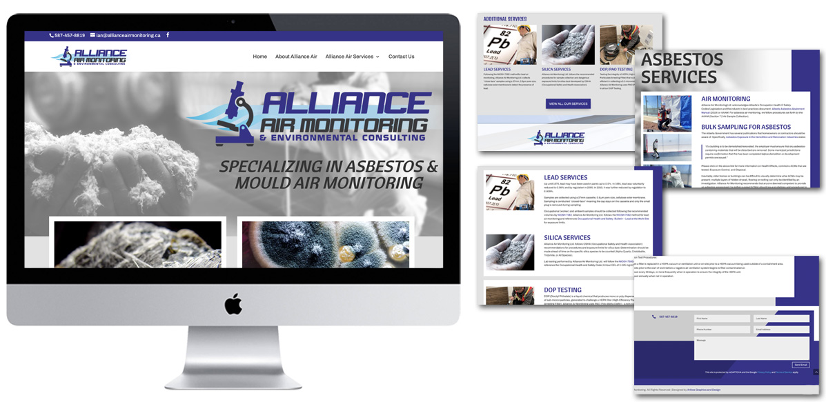 Web Design - Alliance Air Monitoring - Arktos Graphics
