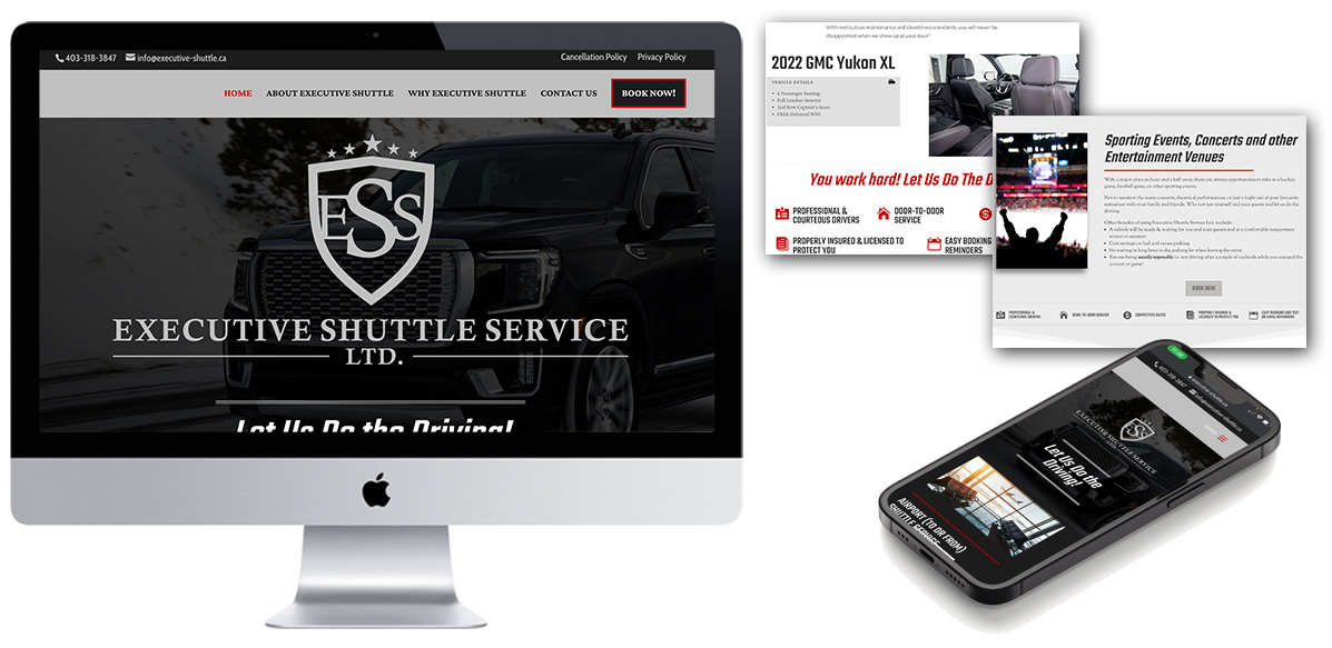 Executive Shuttle Service Ltd. - Website Design - Shuttle Services - Alberta