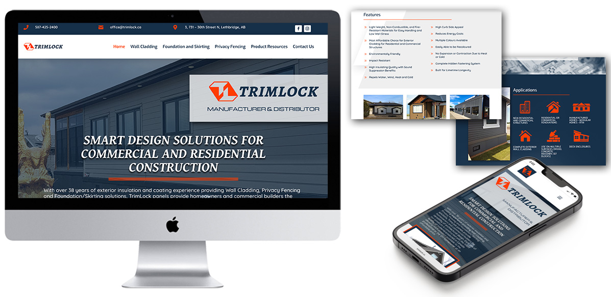 TrimLock Ltd. - Website Design - Arktos Graphics - Alberta