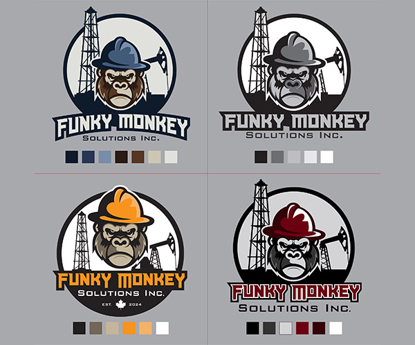 Logo Design - Funky Monkey Solutions - Arktos Graphics - Red Deer, Alberta