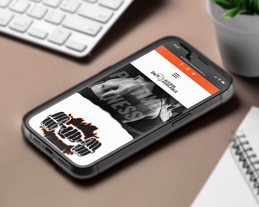 Web Design - Platinum Fitness Innisfail - Arktos Graphics - Red Deer, Alberta