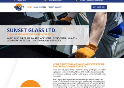 Web Design | Sunset Glass