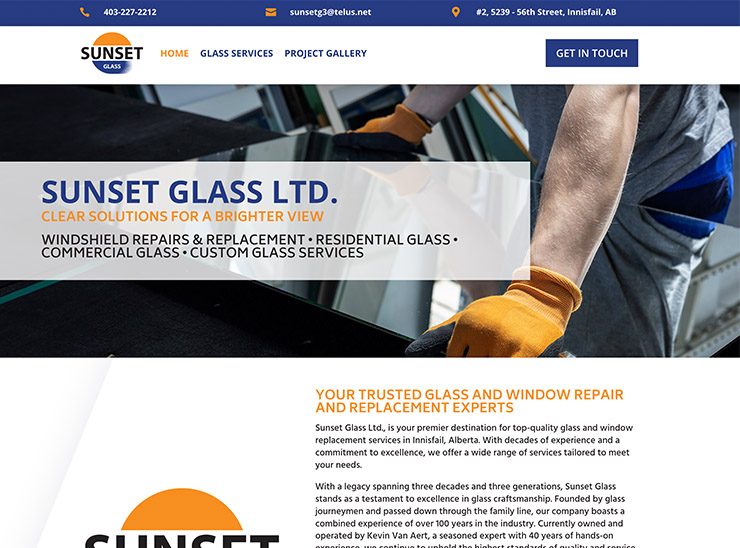 Web Design | Sunset Glass