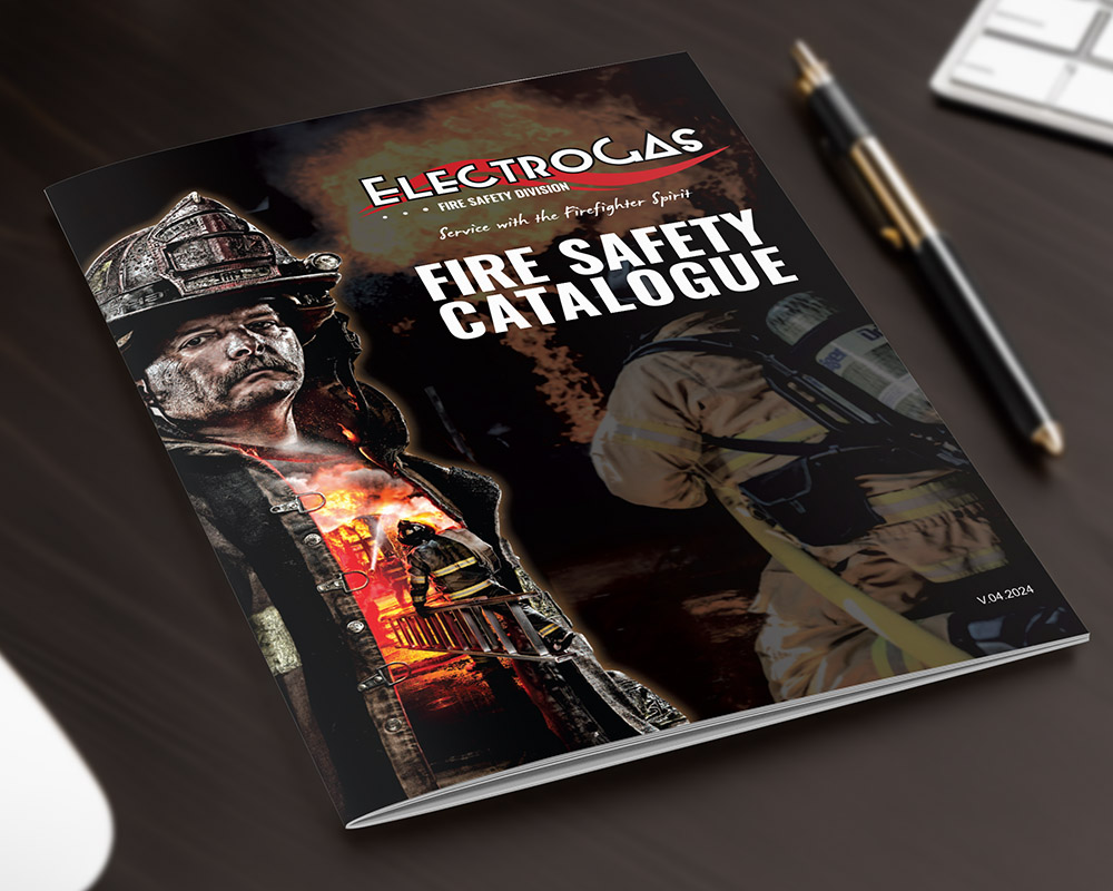 Graphic Design - Fire Product Catalogue Design - Electrogas - Arktos Graphics