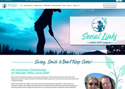 Website Design | Social Links Ladies Golf League