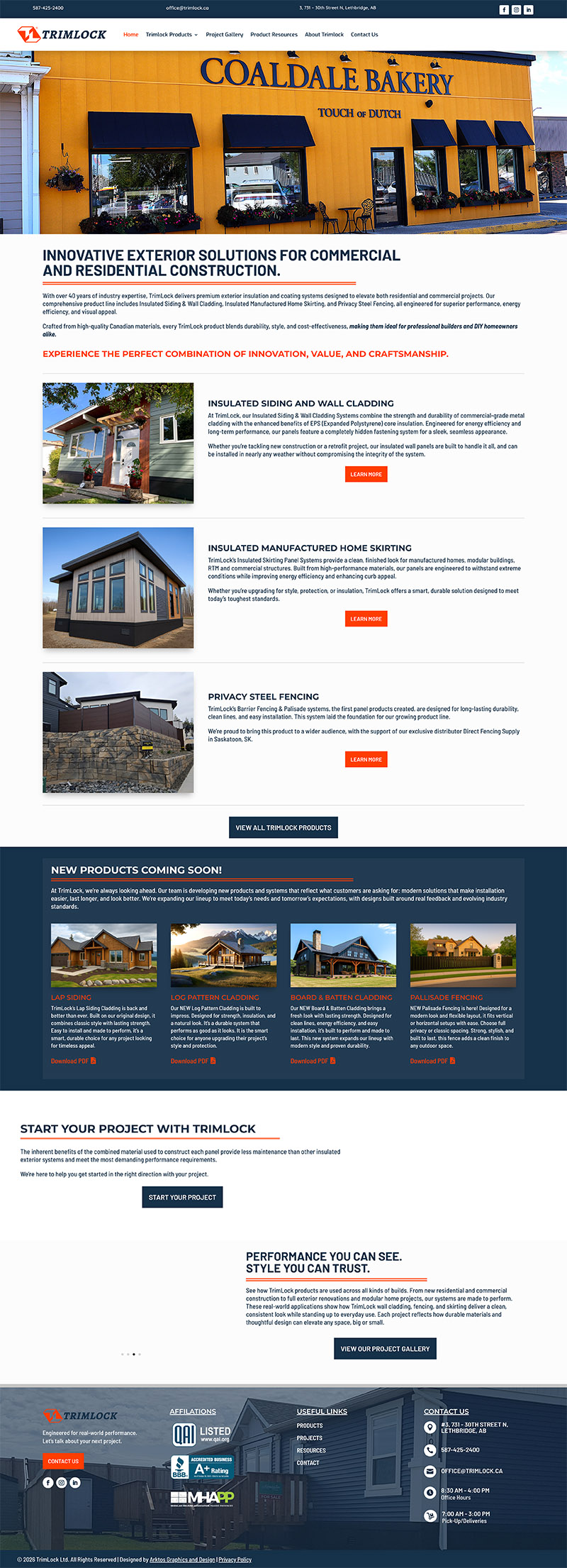Web Design - Trimock - Arktos Graphics - Red Deer, Alberta