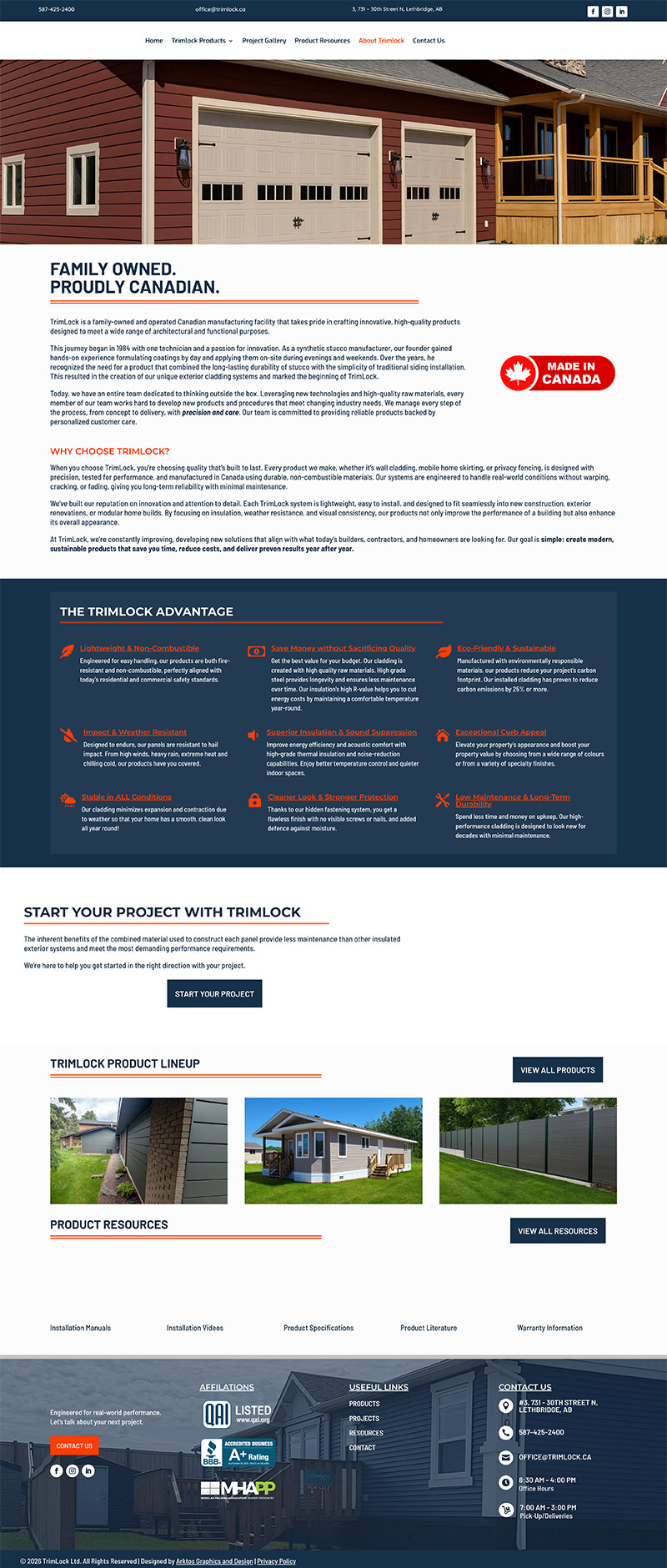 Web Design - Trimock - Arktos Graphics - Red Deer, Alberta